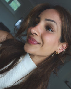 Silver Pain-Free Ear Cuff - 6 Rhinestone Colours