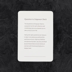 Mindfulness, meditation card deck, created by small business mal paper, to use for daily self-reflection, exploration, and mindfulness.