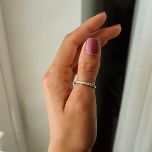 NIKITA - Luna rhinestone ring - 18k gold plated ring for women - waterproof jewellery - thumb ring - encrusted ring