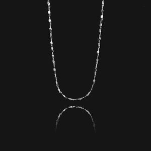 Tinsel chain necklace - silver chain for women - dainty silver necklace