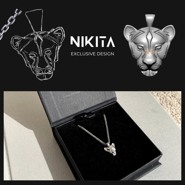 NIKITA 'I am Courageous' lioness pendant necklace for women - quality stainless steel base - Ideal mothers day gift - birthday gift for her - lion necklace - mum gift - gift for mum - lioness charm - lioness necklace