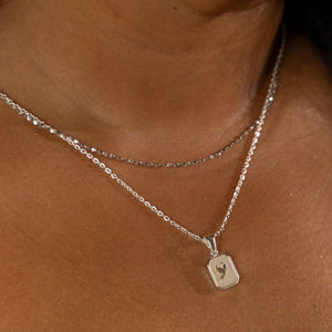 Tinsel chain necklace - silver chain for women - dainty silver necklace