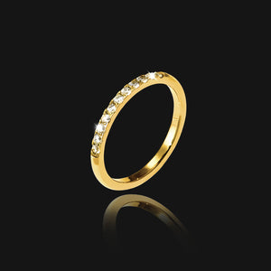 NIKITA - Luna rhinestone ring - 18k gold plated ring for women - waterproof jewellery - thumb ring - encrusted ring