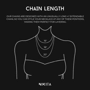 NIKITA cuban chain necklace. A waterproof, 18k gold plated quality chain, with a hypoallergenic stainless steel base. Every day jewellery gift for her.