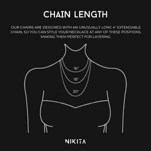 NIKITA cuban chain necklace. A waterproof, silver quality chain, with a hypoallergenic stainless steel base. Every day jewellery gift for her.
