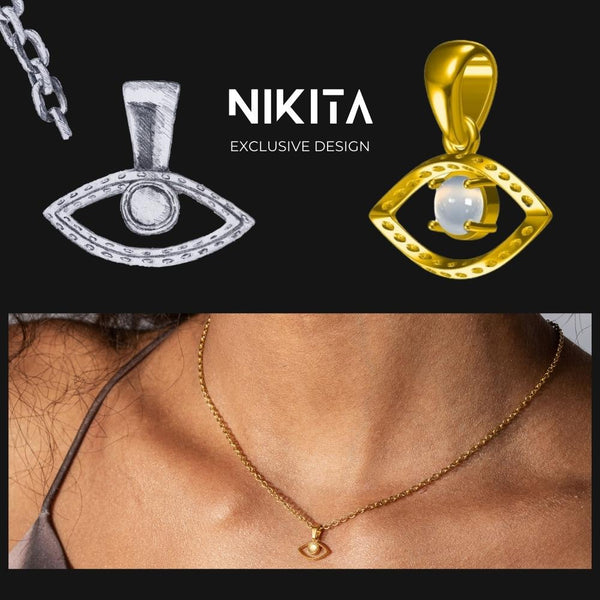 Buy Personalized Layered Evil Eye Necklace 18K Real Gold Plated Third Eye  Choker Necklace with Name Christmas Jewelry Gift for Women Online at  desertcartINDIA