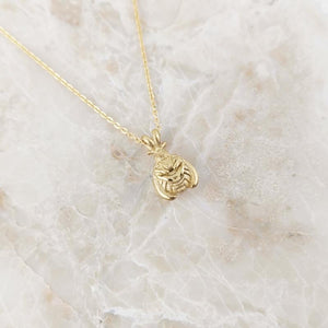 NIKITA ladybird pendant necklace with a unique 3D delicate lady bird design. A water-resistant 18k gold plated pendant with adjustable chain made with a hypoallergenic stainless steel base. Christmas or Mother's Day every day jewellery gift for her.