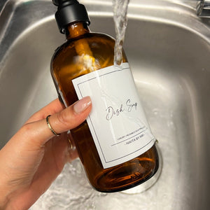 Foam Soap Dispensers | Amber Apothecary Glass Foam Soap Dispenser With Stainless Foam Pump | RAIL19